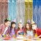 5 Pack Silver Foil Curtain Backdrop Metallic Tinsel Foil Fringe Curtains Photo Booth Props for Birthday Wedding Engagement Bachelorette Christmas Holiday Celebration Party Decorations Supplies